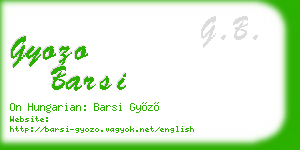 gyozo barsi business card